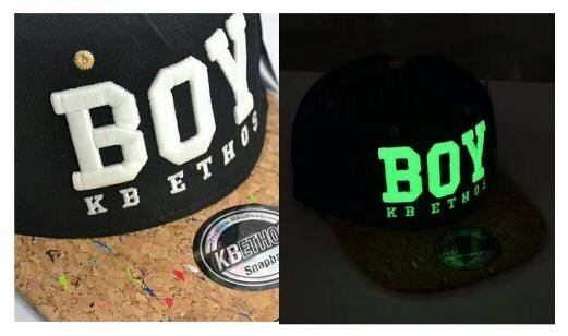 Custom 3D glow-in-the-dark embroidery snapback caps hat supplier